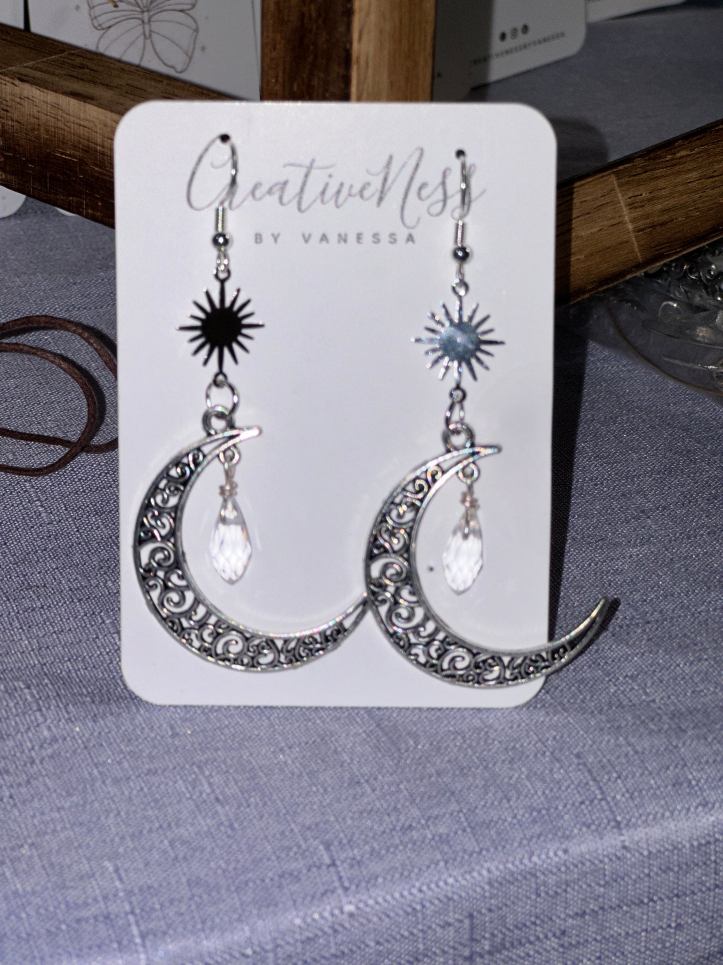 Silver Moon Earrings