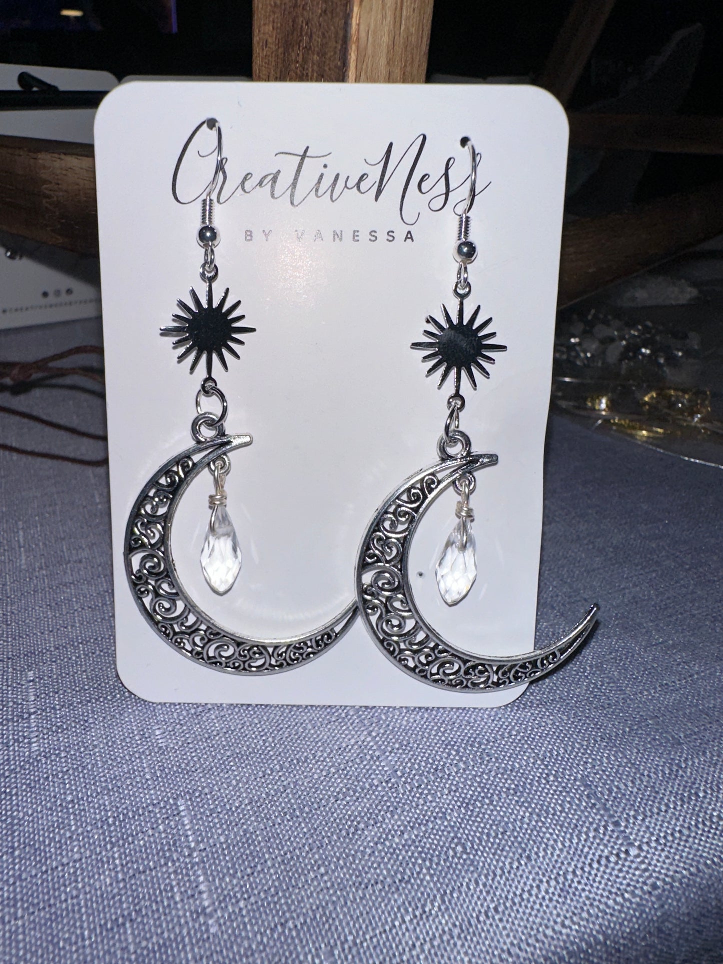 Silver Moon Earrings