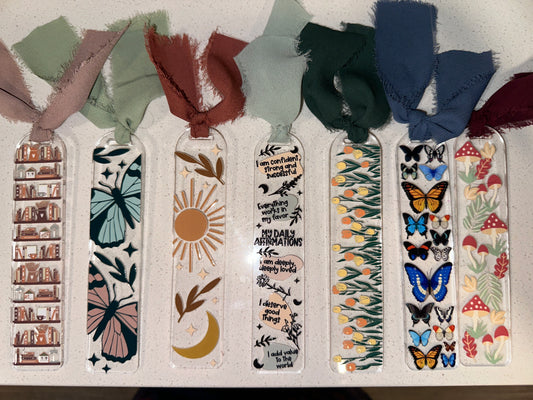 Bookmarks with Silk Ribbon