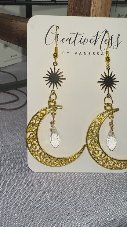 Gold Moon Earrings